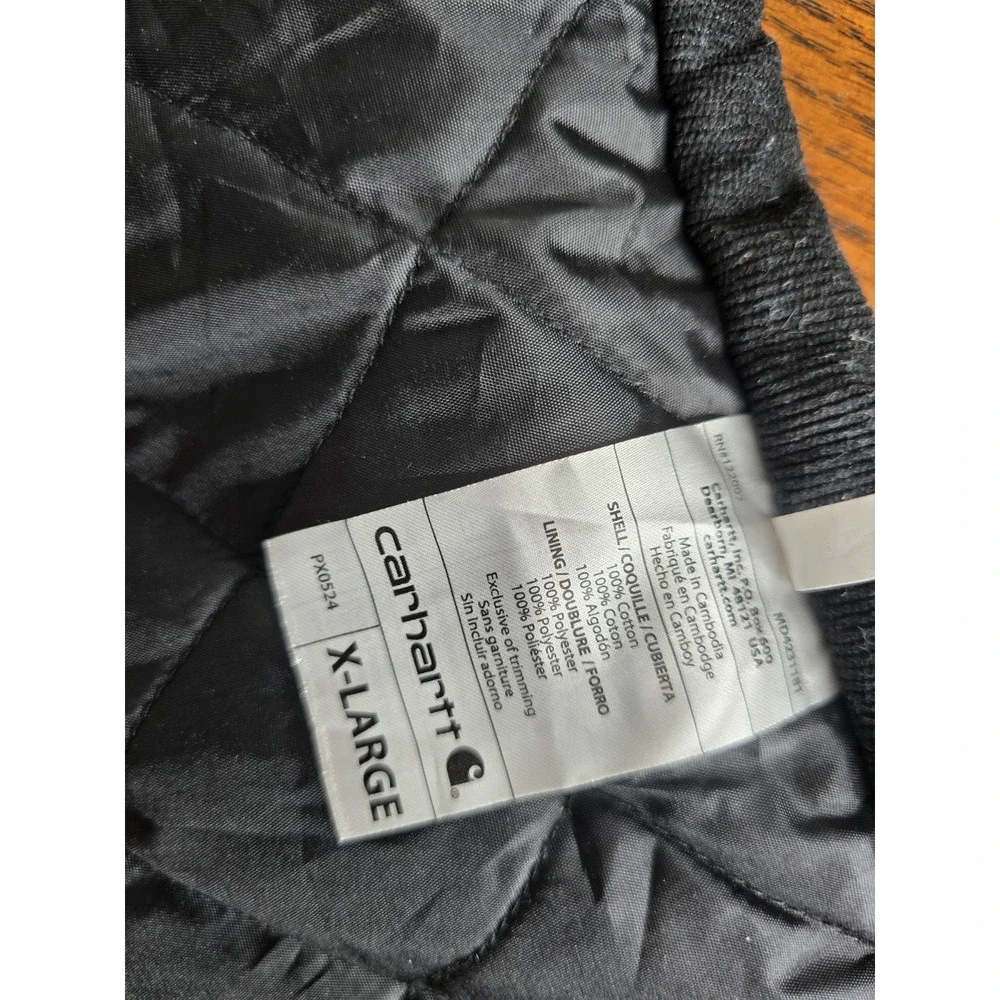 CARHARTT Hunter Orange Waterproof Hunting Insulated Duck Cloth Dog Chore Coat XL